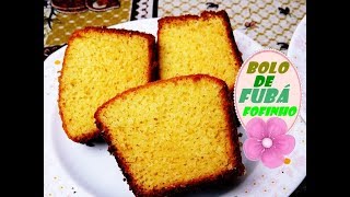 BOLO DE FUBÁ SIMPLES FOFINHO E DELICIOSO [upl. by Teragramyram824]