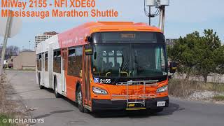 Ride MiWay NFI XDE60 2155  Mississauga Marathon Shuttle [upl. by Formenti]