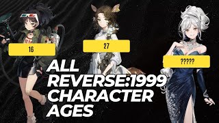 UPDATED 12 Every Reverse 1999 Characters CONFIRMED Age Reverse 1999 Lore [upl. by Nnadroj]