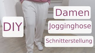 Jogginghose nähen ohne Schnittmuster  Einfache Hose aus Jersey [upl. by Dusen]