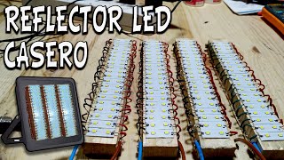 COMO FABRICAR UN REFLECTOR LED SUPER POTENTE GRATIS Parte 1 [upl. by Vallie]