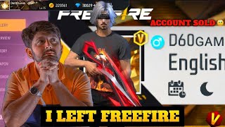 Why I Sold My V Badge ID😭💔  Bye Bye Freefire  I Left Freefire amp Youtube [upl. by Nennerb]