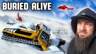 Insane Recovery Avalanche Buries Two Men Alive in Snowcat [upl. by Aeresed]