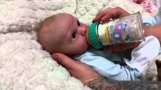 Reborn Baby Brentons First Feeding [upl. by Amin]