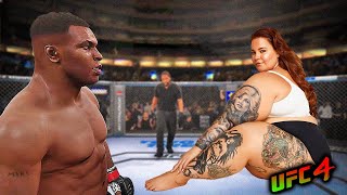 Mike Tyson vs Big Lady  Tess Holliday EA sports UFC 4 [upl. by Arehsat699]