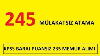 KPSS BARAJ PUANSIZ 245 MÃœLAKATSIZ ATAMA 9 EYLÃœL ÃœNÄ°VERSÄ°TESÄ° PERSONEL ALIMI BAÅLADI [upl. by Sudhir855]