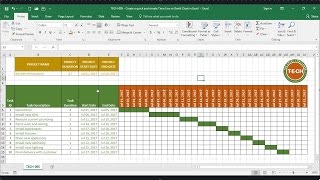 TECH005  Create a quick and simple Time Line Gantt Chart in Excel [upl. by Anelej]