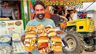 30 Tractor wale Singapori Chef ka Punjabi Burger Fast Food  Street Food India [upl. by Maribelle]