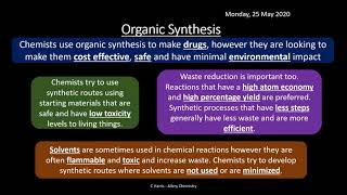 AQA 314 315 amp 316 Organic Synthesis NMR and Chromatography REVISION [upl. by Iam]