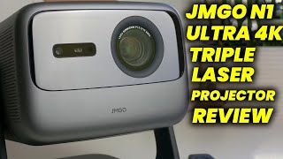 JMGO N1 ULTRA 4K TRIPLE LASER PROJECTOR REVIEW 2024 [upl. by Oribel]