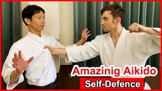 Amazing Aikido special selfdefense techniques  Shirakawa Ryuji shihan [upl. by Olraced]