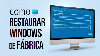 Cómo restaurar Windows a la configuración de fábrica💻 [upl. by Ateuqahs780]