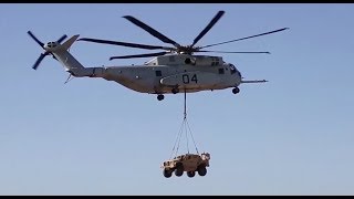 USMC CH53K King Stallion lifts Joint Light Tactical Vehicle JLTV [upl. by Chester436]