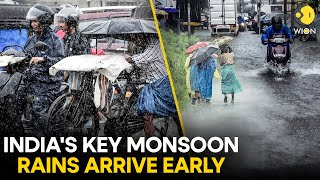 Monsoon arrives in Indias Kerala two days sooner than expected  WION Originals [upl. by Eva]