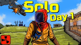 Surviving Rust  Day 1 Solo Gameplay as a Beginner [upl. by Tenrag]