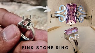 how to make a silver ring for womens handmake process [upl. by Oinolopa]