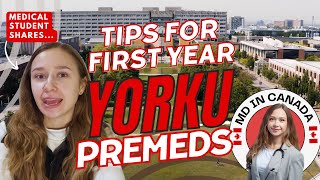 TIPS FOR FIRST YEAR YORKU PREMEDS  GPA Research Volunteering Course Selection Time Management [upl. by Vani]