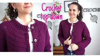 Chaqueta a crochet sin costuras  todas las tallas 🥰 para mujeres y hombres [upl. by Werbel]