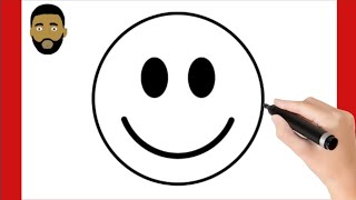 HOW TO DRAW SMILEY FACE EMOJI [upl. by Rouvin]