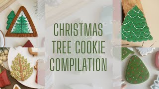 Christmas tree cookie compilation  satisfying cookie decorating [upl. by Lisab]