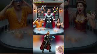 Superheroes🔸️ Ice Baths Challenge 🟠 AllCharacter Marvel Dc shorts marvel avengers challenge [upl. by Ellene83]