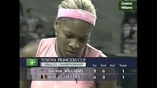 Serena Williams v Kim Clijsters  Tokyo 2002 Final Highlights [upl. by Zubkoff940]