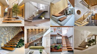 Best 50 Modern Staircase Design for Home Modern Stairs Home interior Living room staircase design [upl. by Laiceps]