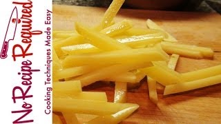 How to Julienne a Potato  NoRecipeRequiredcom [upl. by Raseta]