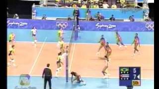 BRASIL VS CUBA SIDNEY 2000  SEMIFINAL VOLEY 5 set [upl. by Kinney]