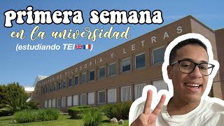 mi primera semana en la uni📚  oficialmente empiezo TEI🥹🇬🇧🇫🇷 [upl. by Jarid]