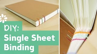 DIY Single Sheet Bookbinding Tutorial  Sea Lemon [upl. by Finnigan]