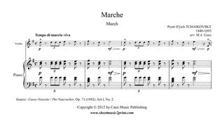 The Nutcracker  March  Violin Sheet Music [upl. by Radbourne]