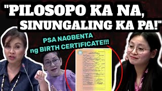 Sen Loren NGINIG sa GALIT sa mga sagot ni MAYOR GUO PSA kumpirmadong nagBebenta ng BIRTH CERTS [upl. by Senior]