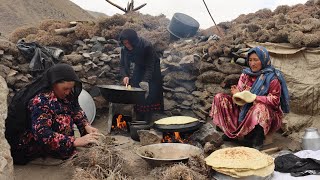 Organic Mountain Village Life in Afghanistan  Shepherd Mother Cooking Shepherd Food in the Village [upl. by Aiuqenehs740]