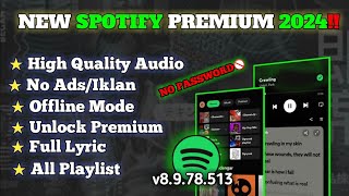 NEW UPDATE😎 SPOTIFY PREMIUM APK TERBARU 2024 V8978513  Spotify Premium Mod Apk 2024 [upl. by Bridie]