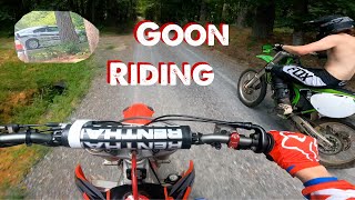 Goon Riding with Buddies on 250r   Moto Vlog  012 [upl. by Catima]