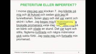 Preteritum vs imperfekt genomgång [upl. by Anotyad998]