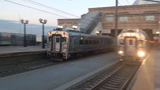 NJ Transit and Amtrak at Secaucus Junction during evening Rush Hour with a couple surprises [upl. by Erbua]