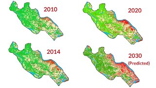 Prediction of Land UseLand Cover Change using QGIS and ArcGIS 201020202030 [upl. by Glyn]