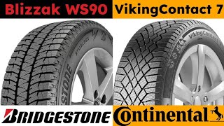 Bridgestone Blizzak WS90 vs Continental VikingContact 7 [upl. by Shipman]