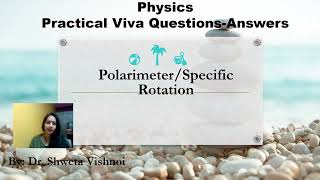 Polarimeter Viva Question Answer polarimeter specificrotation [upl. by Moir]