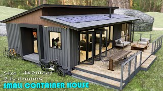 Shipping Container house full tour  modern interior container house [upl. by Humfried]