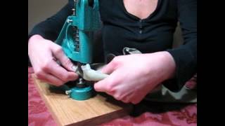 Setting Grommets With Hand Press Machine Creating Drawstring Tote Bags DIY [upl. by Aicylla]