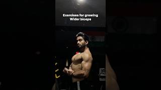 Exercises for growing wider biceps 💪🏻  Subscribe for more fitness videos and tips [upl. by Oirifrop906]