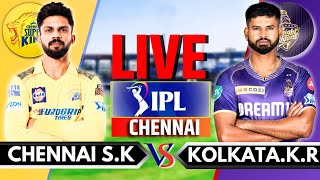 IPL 2024 Live CSK vs KKR Live Match  IPL Live Score amp Commentary  Chennai vs Kolkata Live Ing 2 [upl. by Mahseh]