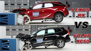 2023 Volvo XC60 vs 2023 Lexus RX – Luxury midsize SUV Crash Test [upl. by Jarrod]