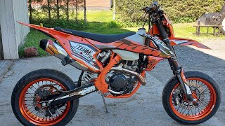 KTM 450EXC 2019 SUPERMOTO STUNT BUILD [upl. by Hannahs]