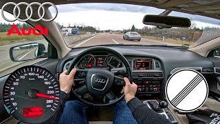 Audi A6 C6 30 TDI 233 HP Allroad Quattro German Autobahn 2007  POV Test Drive Top Speed [upl. by Lledor]