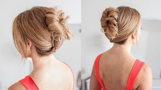 30 SEC CLAW CLIP UPDO  Hair tutorial for medium long hair [upl. by Wind853]