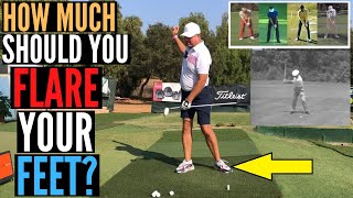 The SECRET to Flaring Your Feet in Your Golf Swing [upl. by Akyssej782]